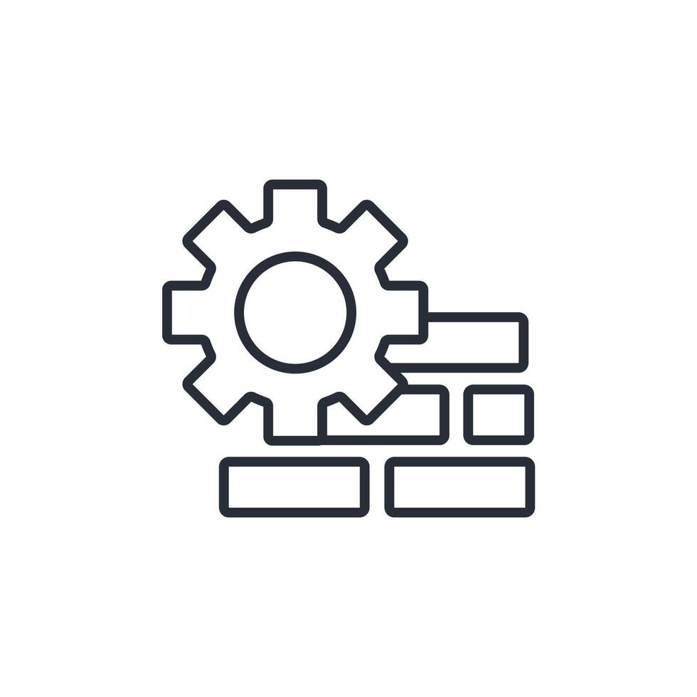 civil engineering icon. .Editable stroke.linear style sign for use web design,logo.Symbol illustration. vector