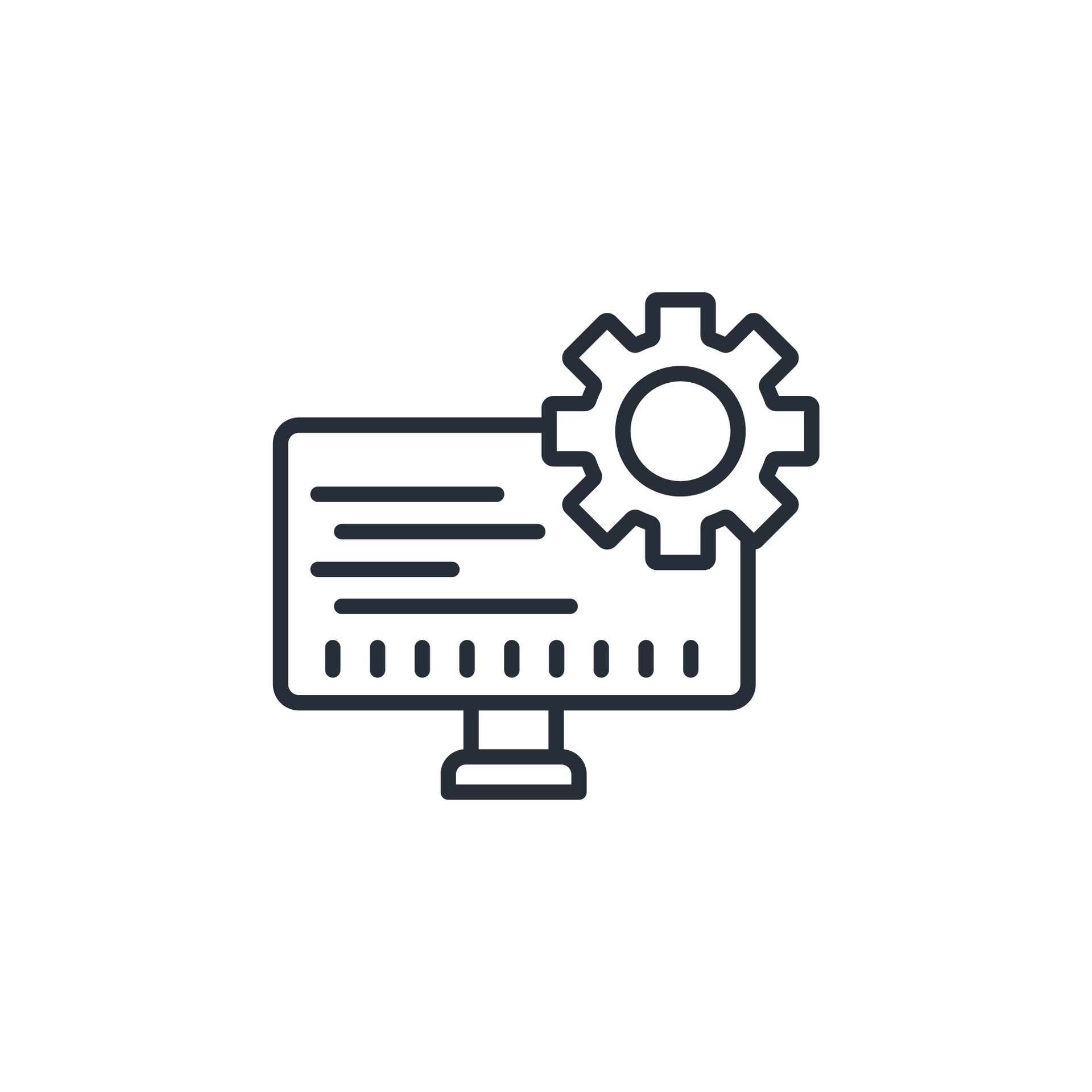 computer engineering icon. .Editable stroke.linear style sign for use ...