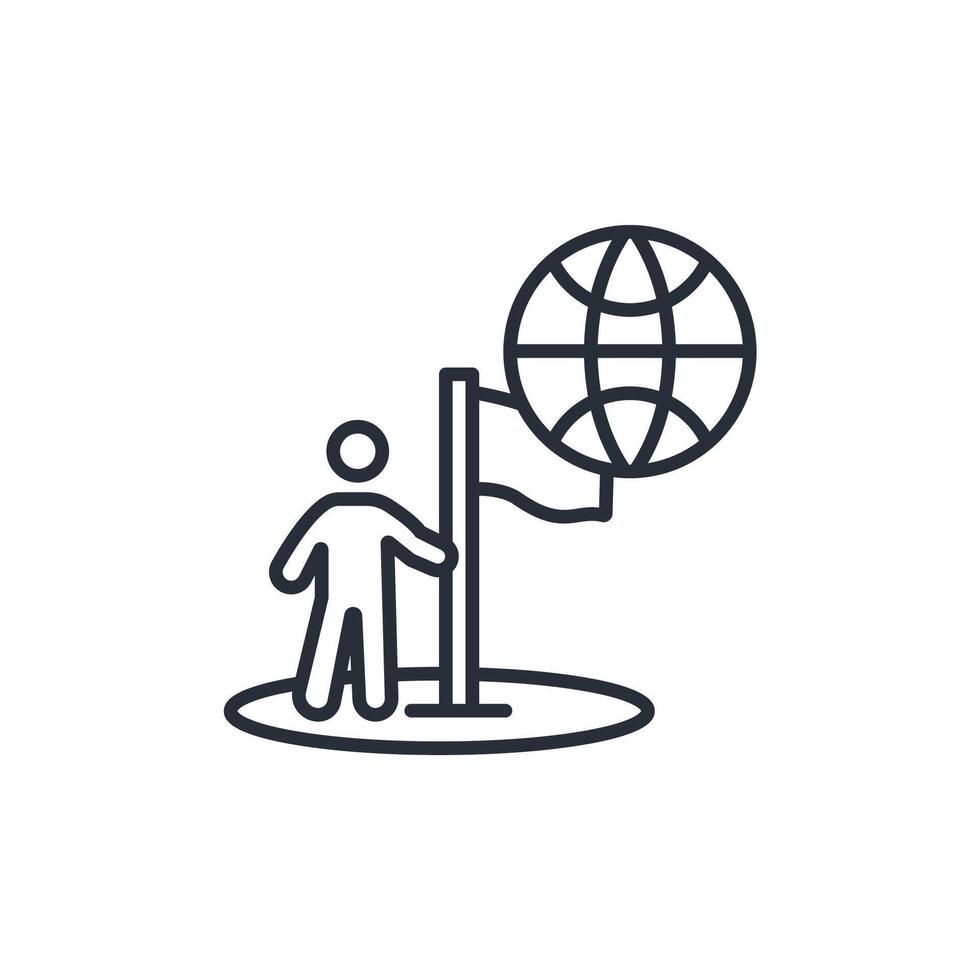nation icon. .Editable stroke.linear style sign for use web design,logo.Symbol illustration. vector