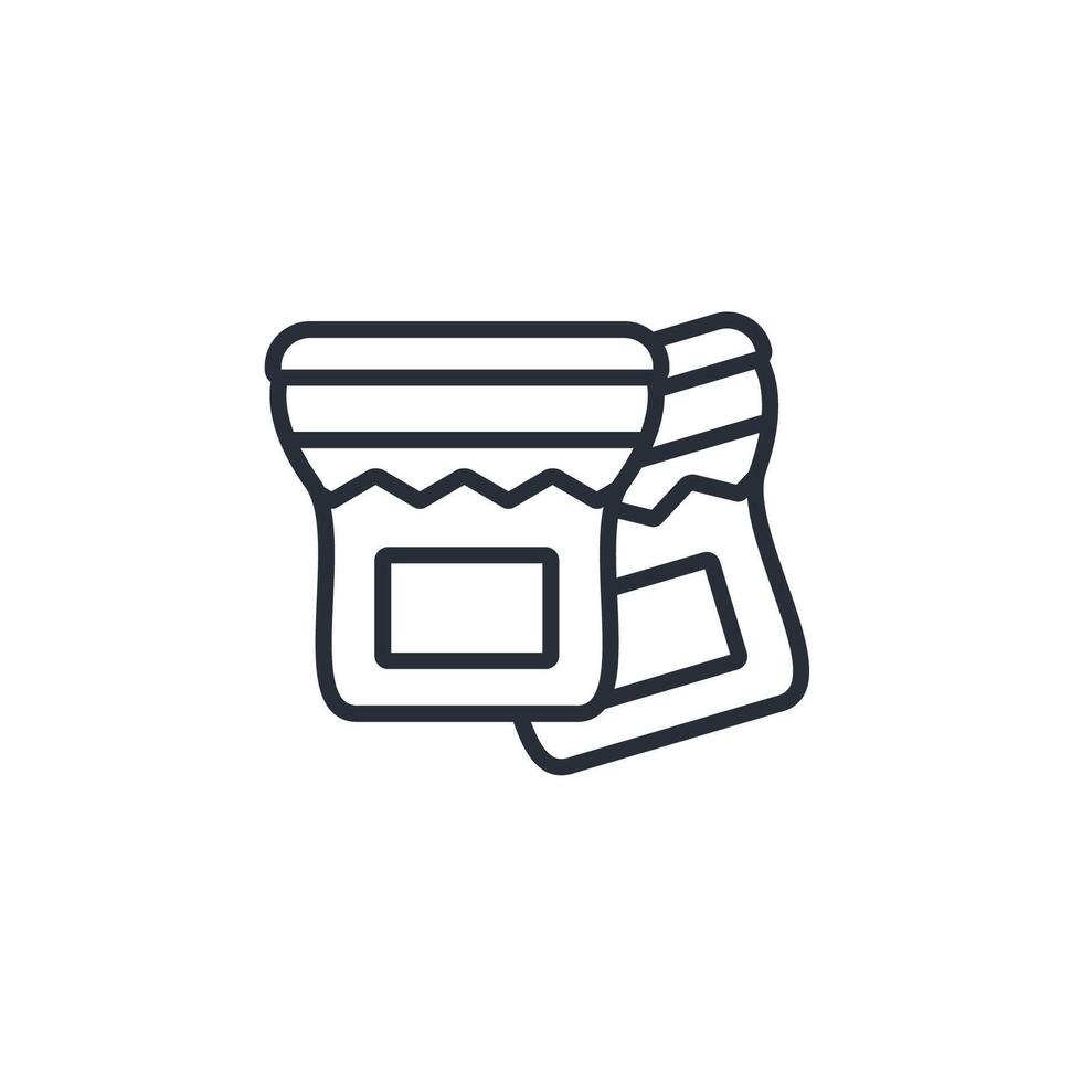 Jam icon. .Editable stroke.linear style sign for use web design,logo.Symbol illustration. vector