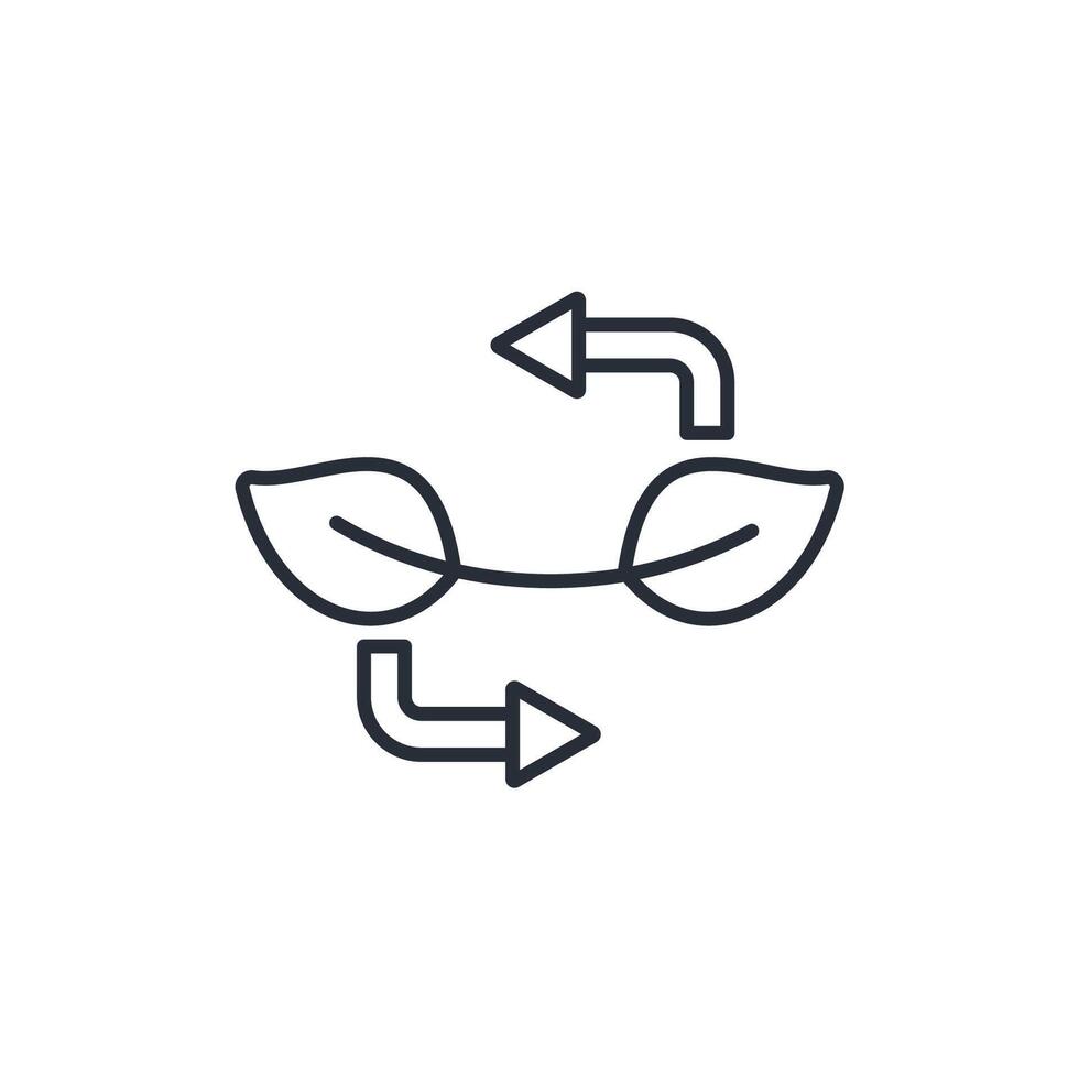 reuse icon. .Editable stroke.linear style sign for use web design,logo.Symbol illustration. vector