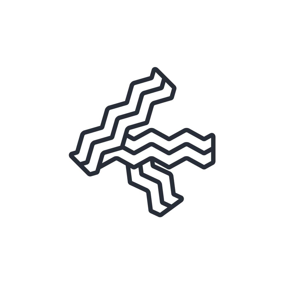 bacon icon. .Editable stroke.linear style sign for use web design,logo.Symbol illustration. vector