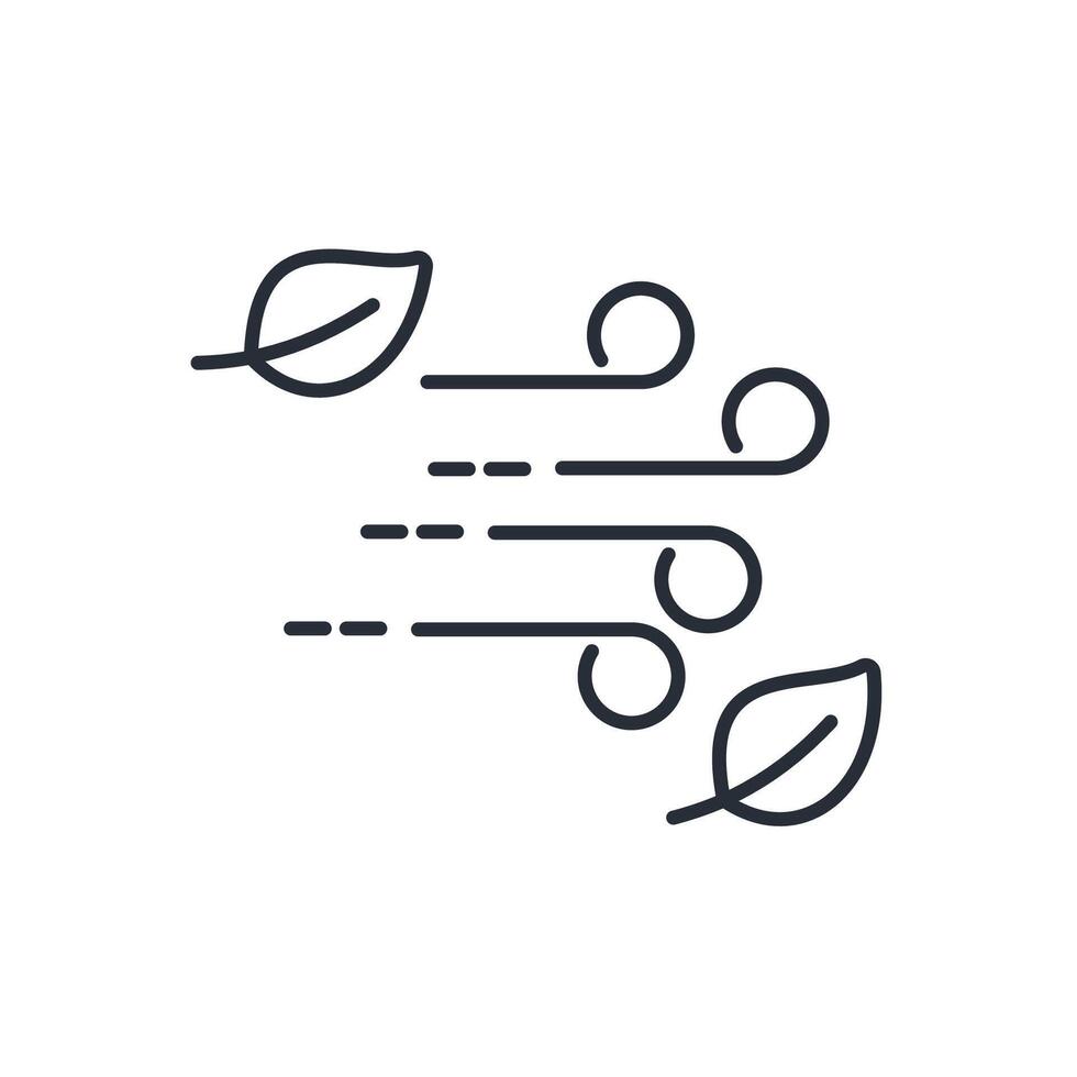 wind icon. .Editable stroke.linear style sign for use web design,logo.Symbol illustration. vector