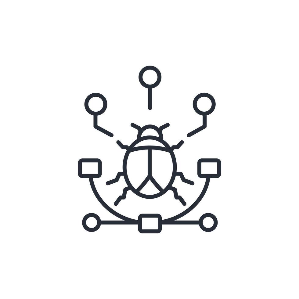 insect icon. .Editable stroke.linear style sign for use web design,logo.Symbol illustration. vector