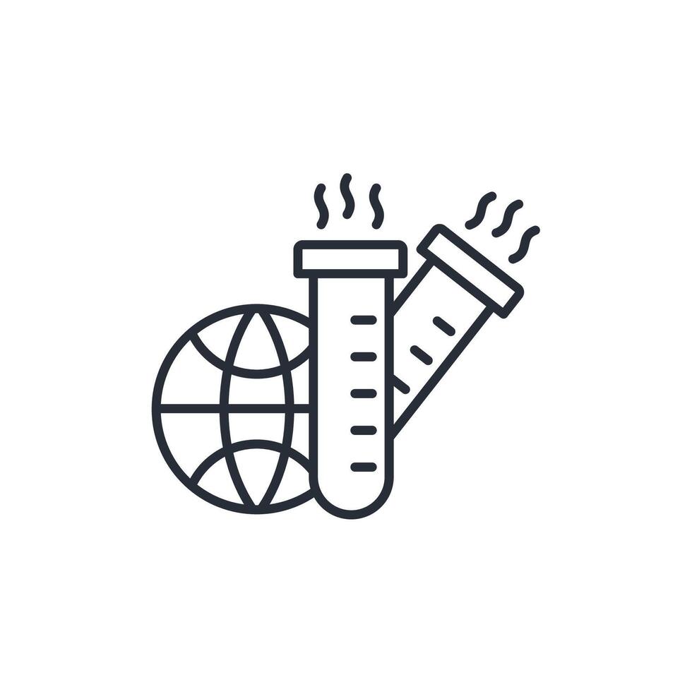 climate change icon. .Editable stroke.linear style sign for use web design,logo.Symbol illustration. vector