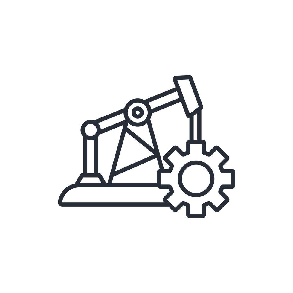 petroleum engineer icon. .Editable stroke.linear style sign for use web design,logo.Symbol illustration. vector