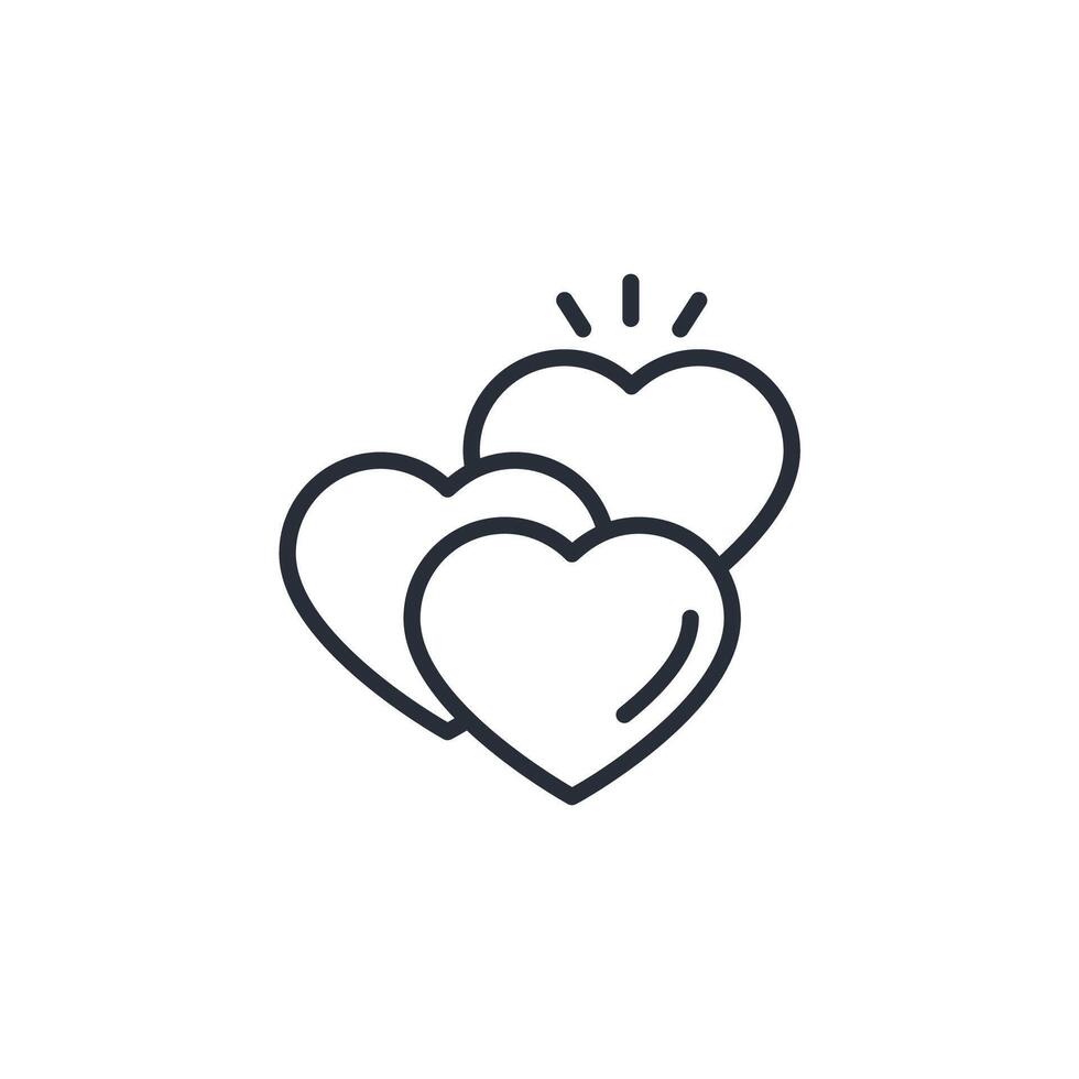 love icon. .Editable stroke.linear style sign for use web design,logo.Symbol illustration. vector