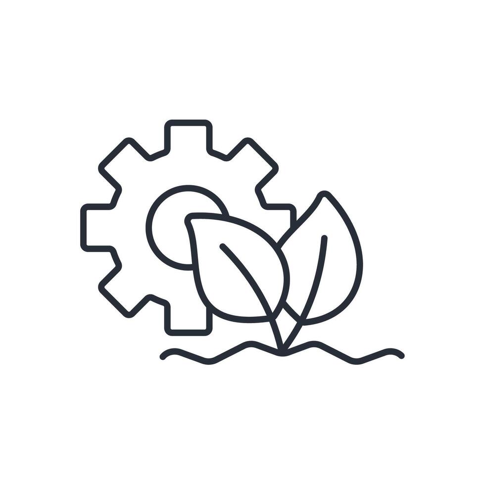 Ecosystem icon. .Editable stroke.linear style sign for use web design,logo.Symbol illustration. vector