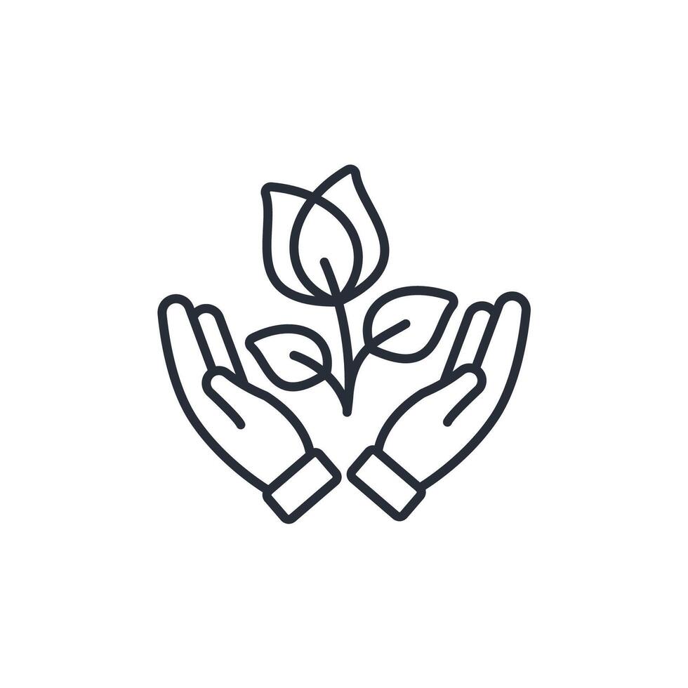 conservation icon. .Editable stroke.linear style sign for use web design,logo.Symbol illustration. vector