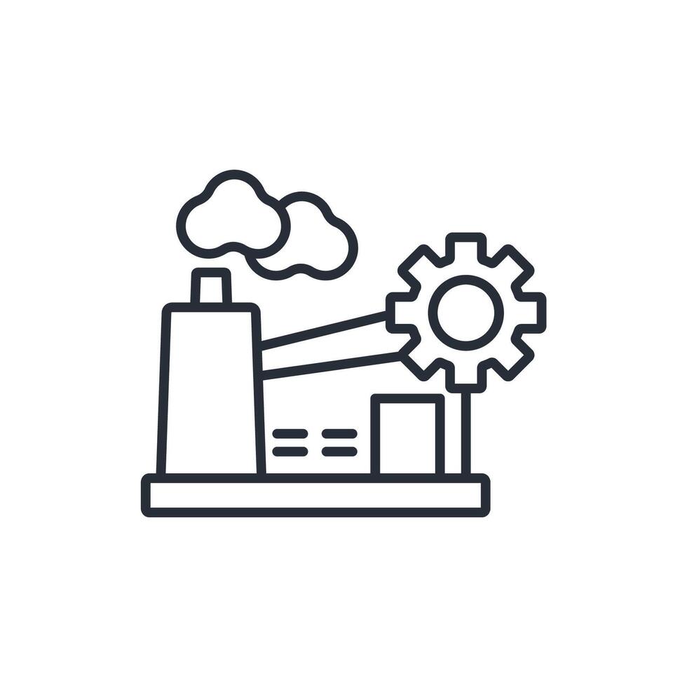 manufacturing engineering icon. .Editable stroke.linear style sign for use web design,logo.Symbol illustration. vector