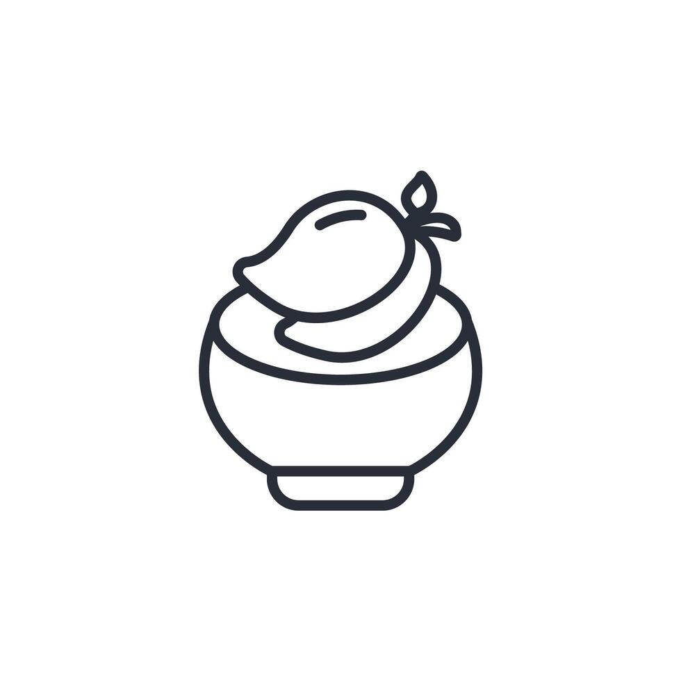 fruit icon. .Editable stroke.linear style sign for use web design,logo.Symbol illustration. vector