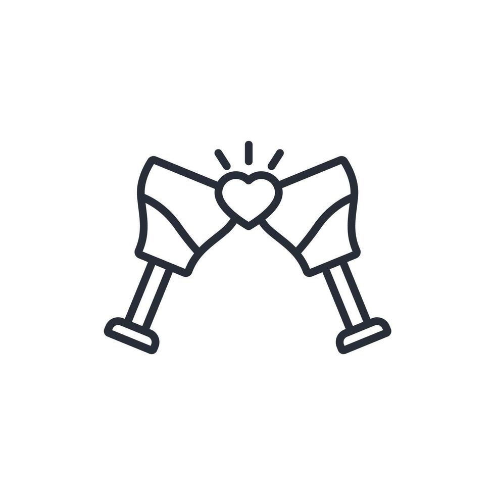 celebration icon. .Editable stroke.linear style sign for use web design,logo.Symbol illustration. vector