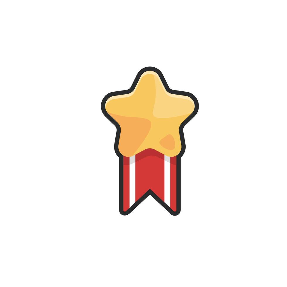 star medallion in outline flat design. vector