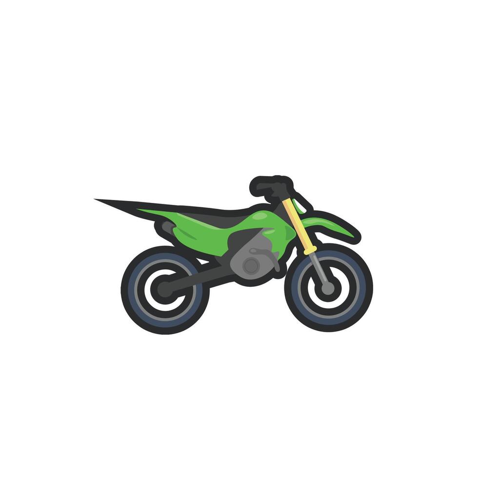 motocross in outline flat design. vector