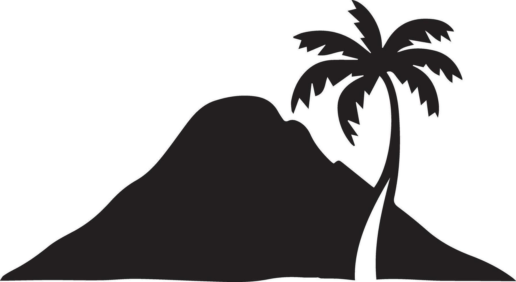 A black color mountain for multipurpose use. The image is clean, minimalistic, and versatile, making it suitable for various applications such as logos, posters vector