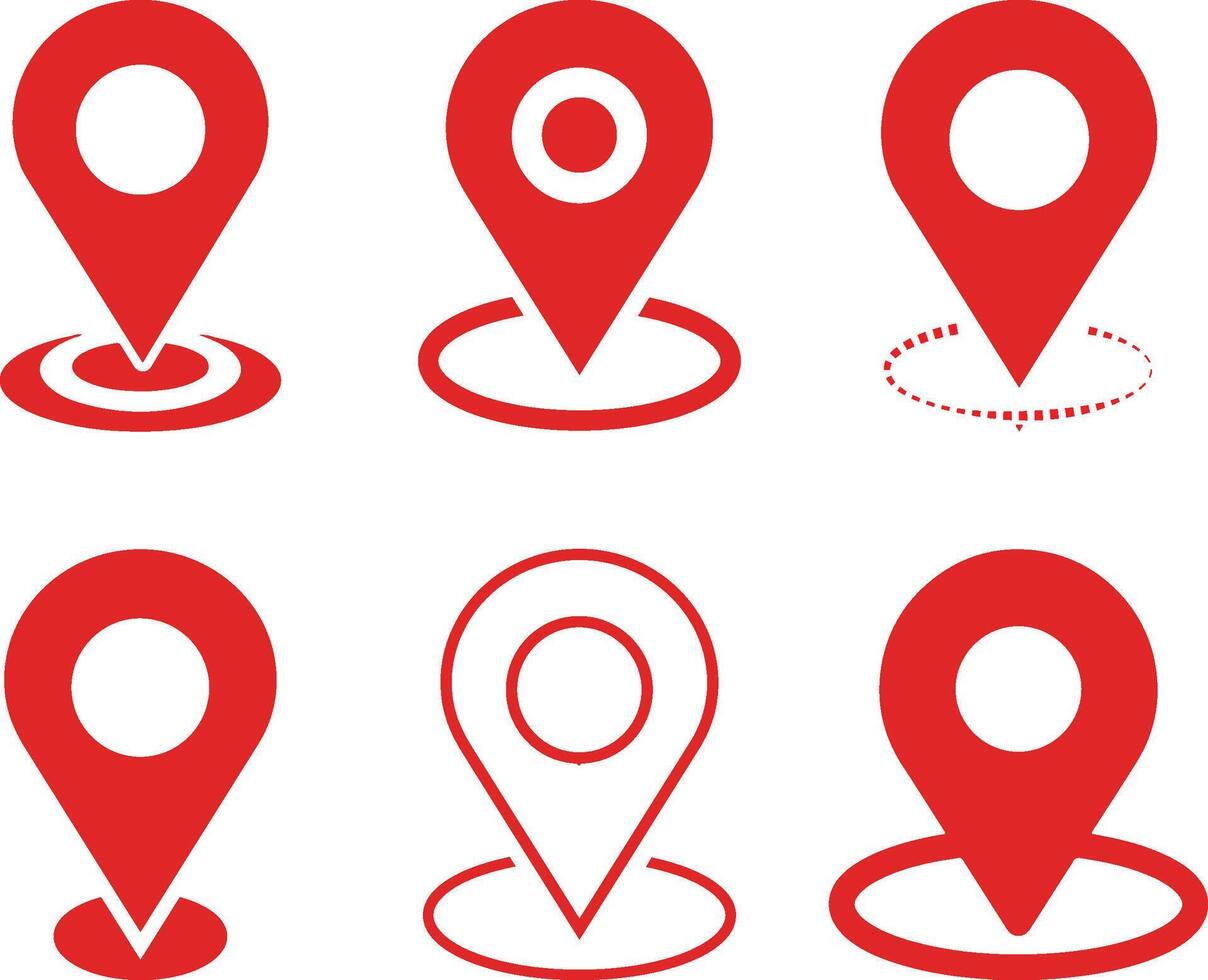 Map location pin icon set . Pin location icon design illustration. Location icon simple sign vector