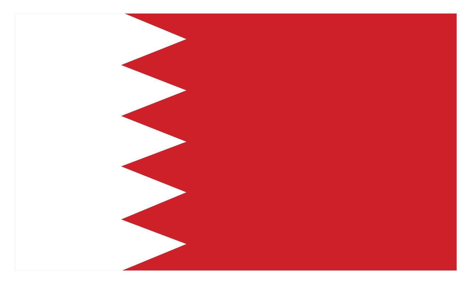 Illustration of Bahrain flag. The correct proportions and color vector