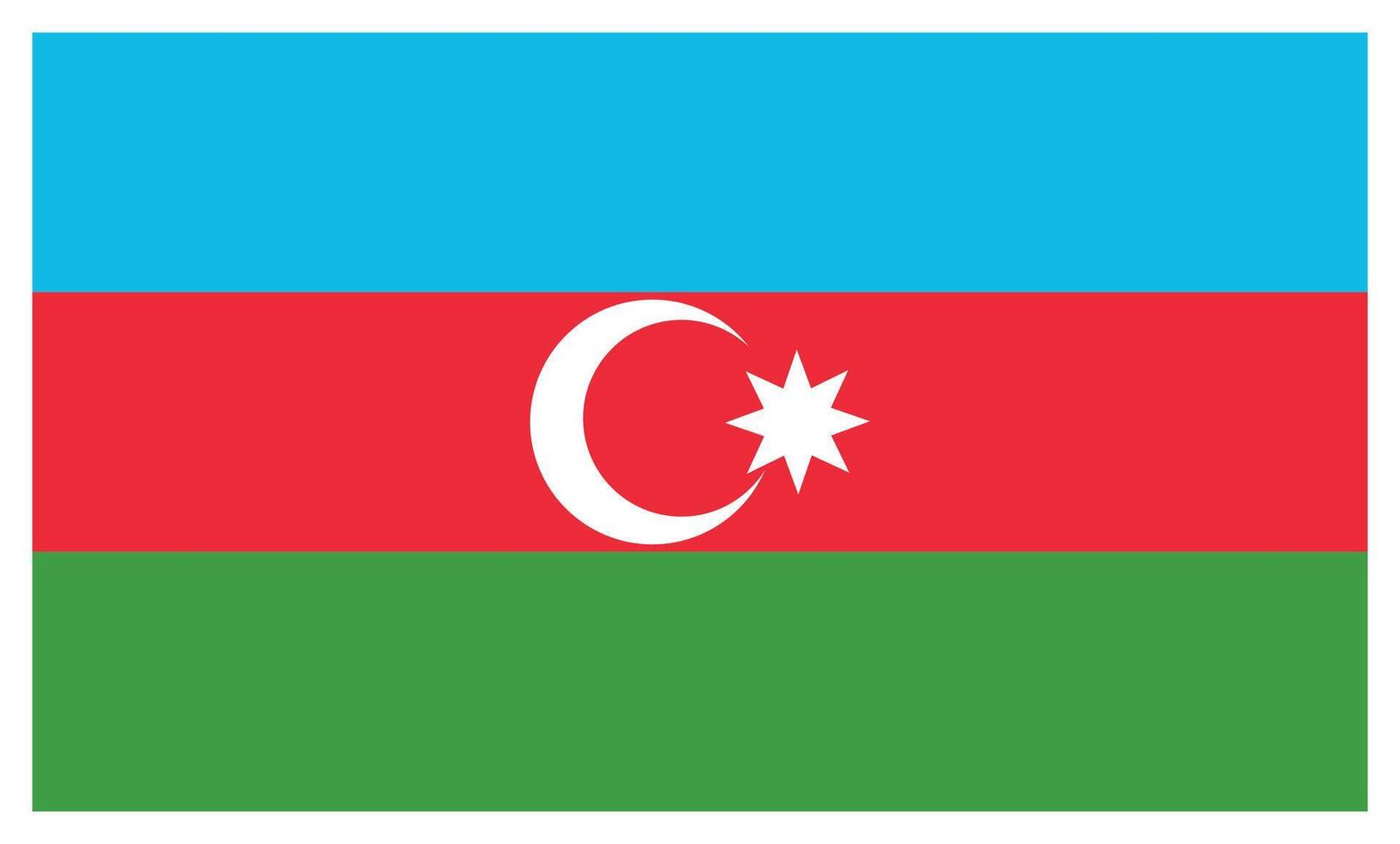 Illustration of Azerbaijan flag. The correct proportions and color vector