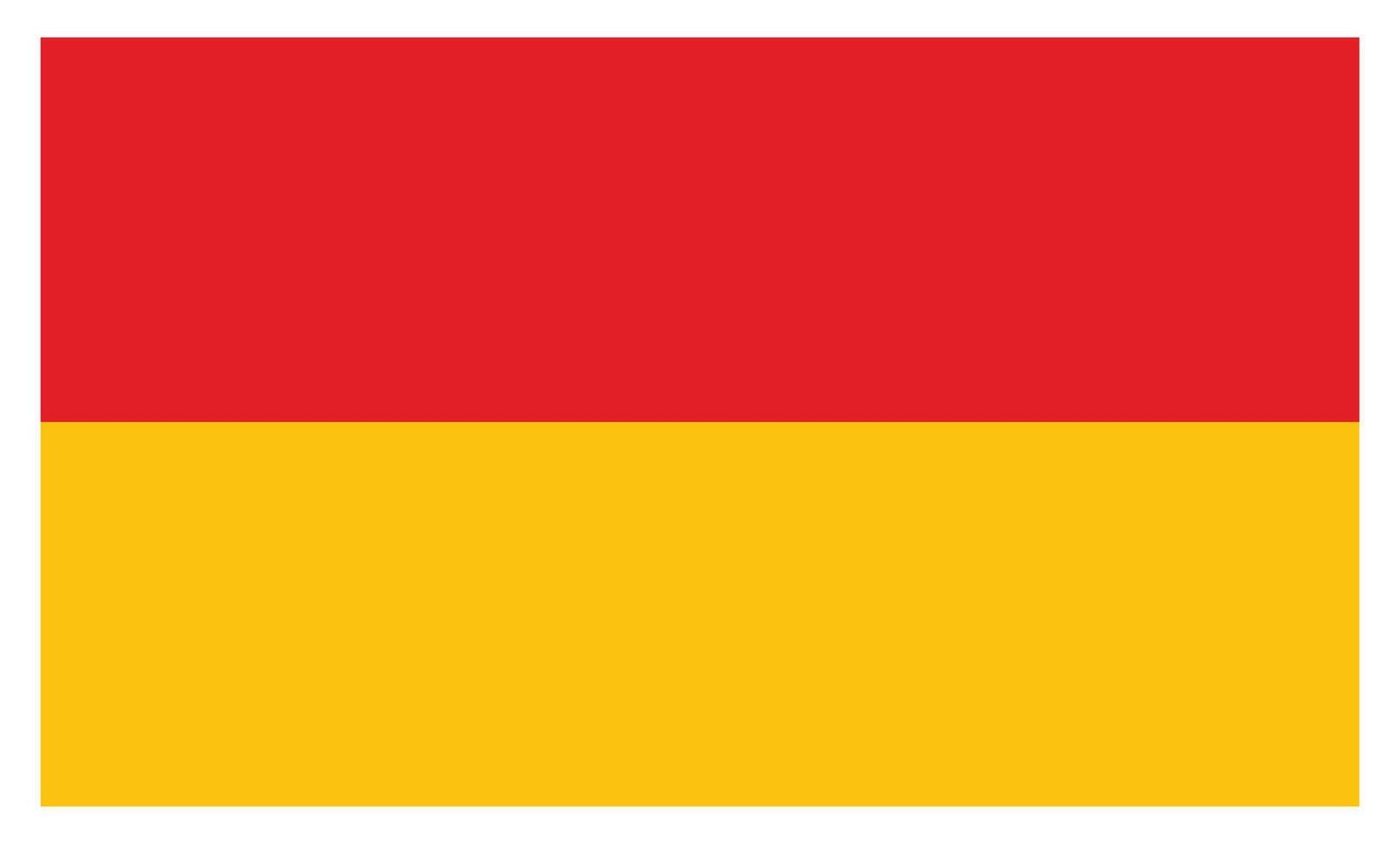 Illustration of Baden flag. The correct proportions and color vector