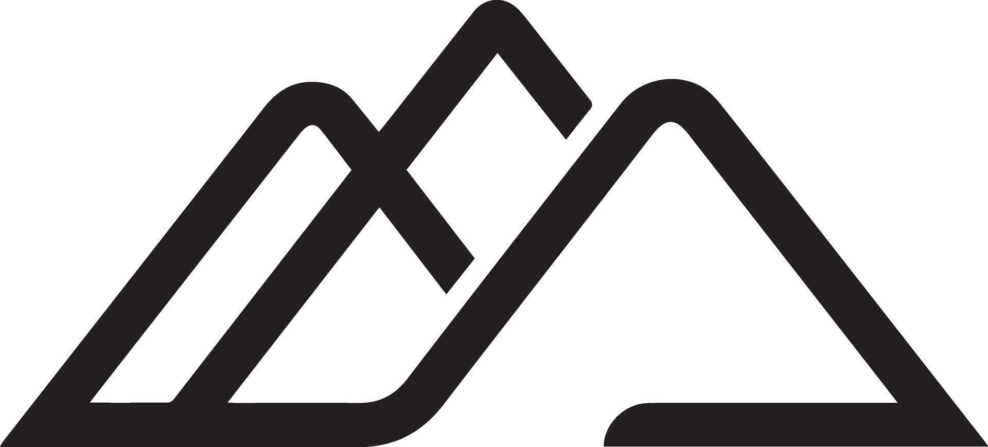A three layer mountain, designed for multipurpose use. The design should be clean, minimalistic, and versatile, making it perfect for various applications such as logos, posters, t-shirt designs vector