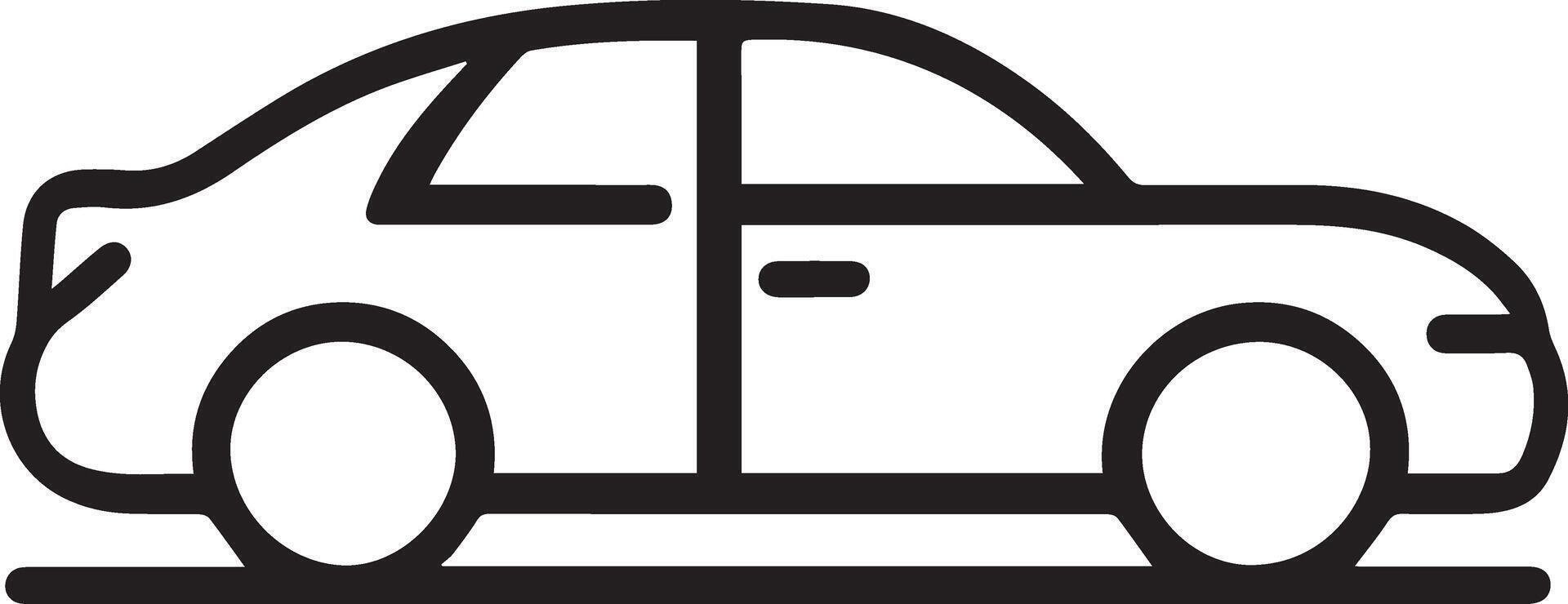 A sedan car which is black colored, designed for multipurpose use. Its sleek, minimalistic design ensures versatility for various applications, including logos, icons, and t-shirt designs vector