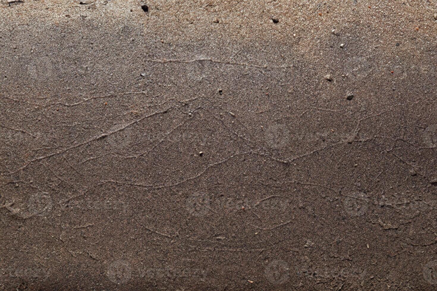 Stones on Wet Sand Beach - Top View photo