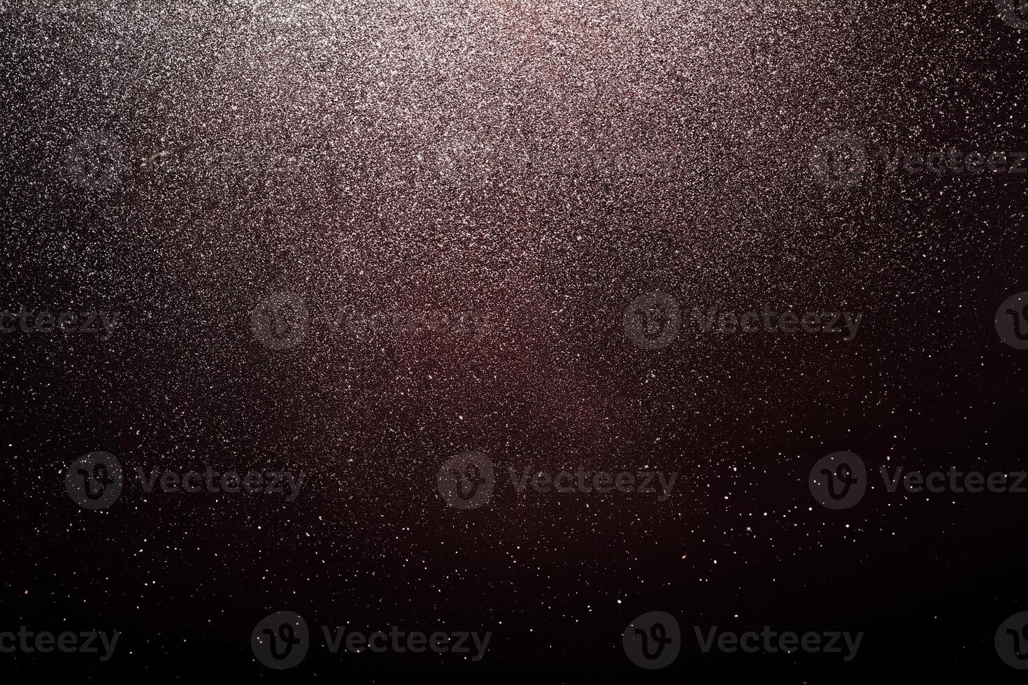 Abstract Glitter Texture Banner with Red, Black, and White Elements, Twinkling Stars Effect, Rough Rusty Surface photo