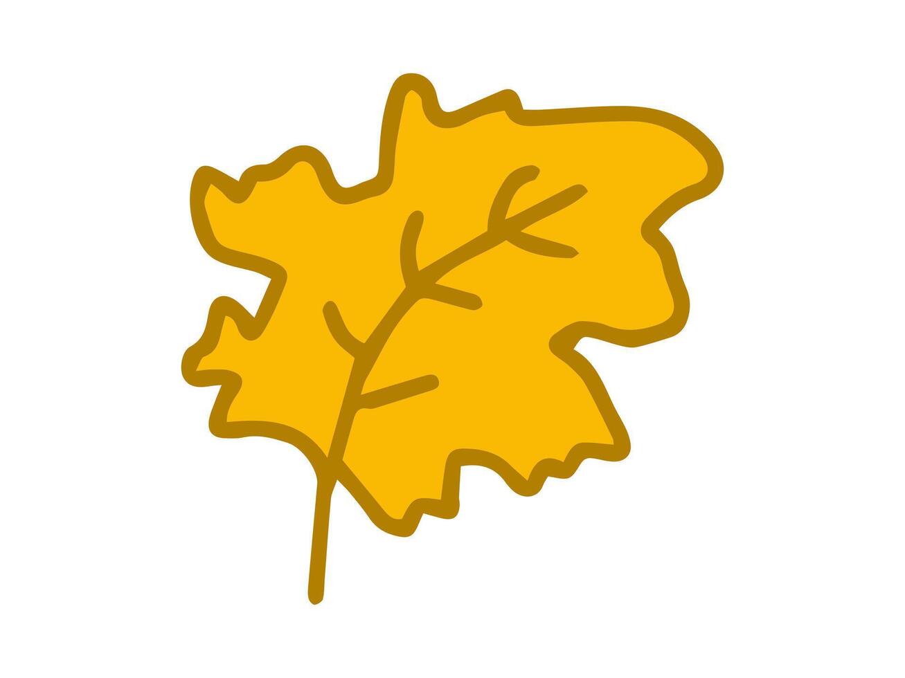Yellow leaf isolated on white background. Concept of autumn leaves, nature, botanical illustration, minimalist design, seasonal art, fall symbol, foliage. Design element, icon, print vector