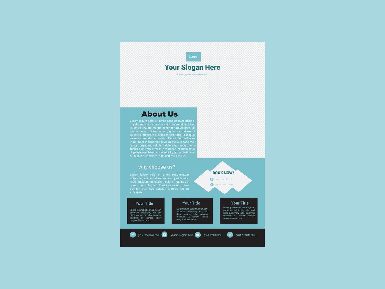 Travel Flyer Design Template vector