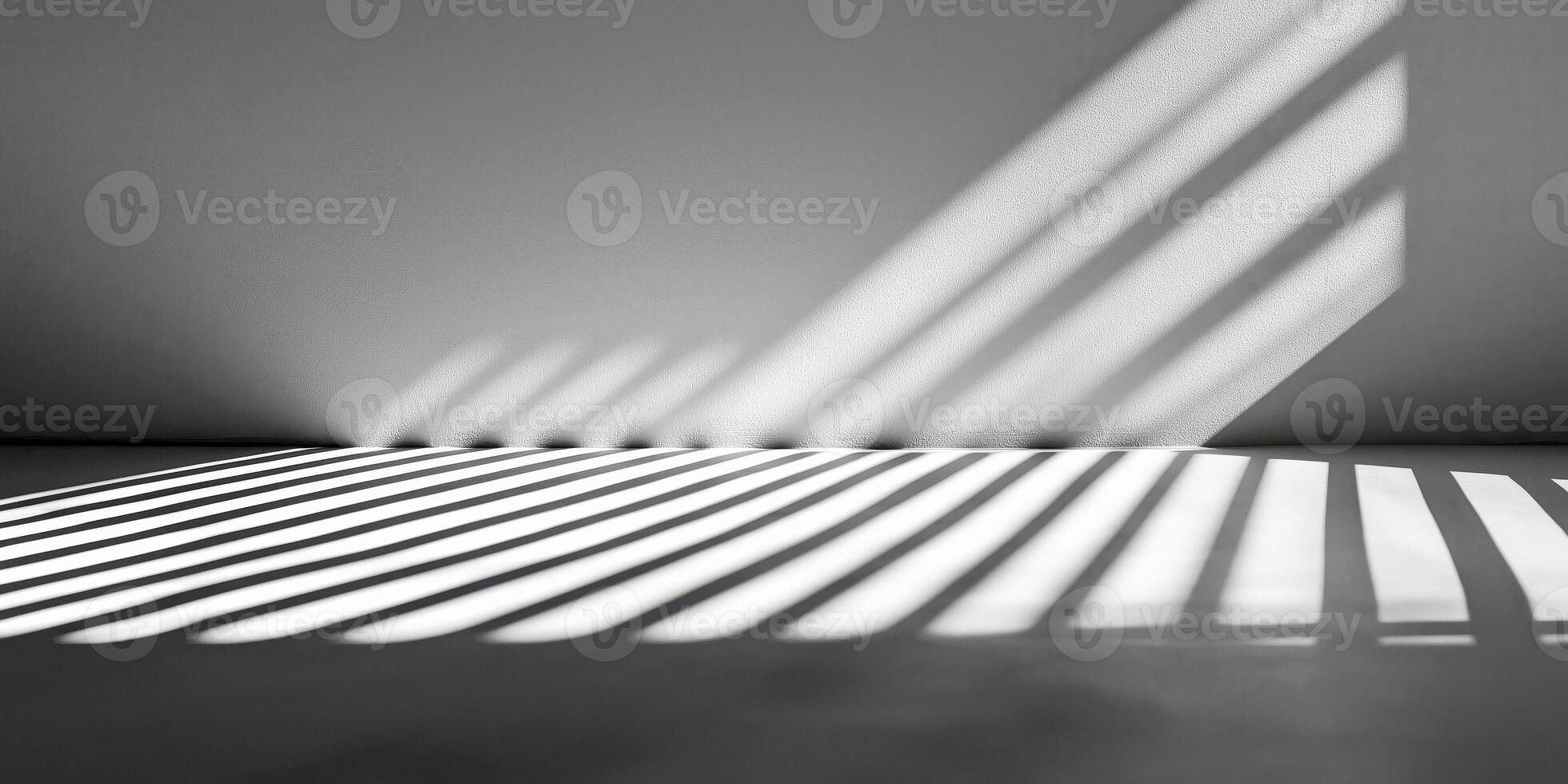 Minimalist sunlit shadow patterns on a grey wall abstract light and shadow photography photo