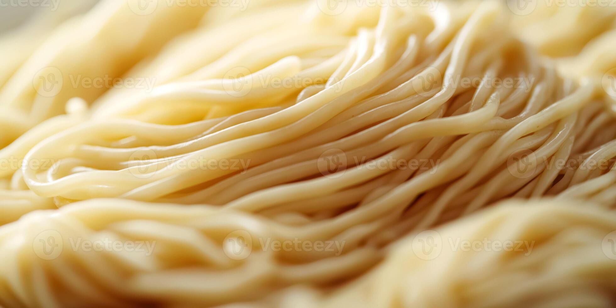 Close-up of raw asian noodles fresh, uncooked pasta texture photo