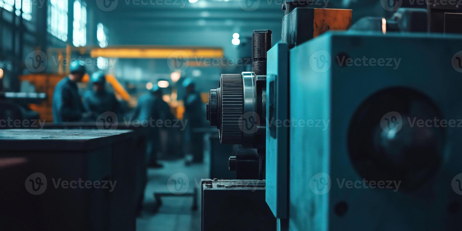 Industrial machinery in motion capturing the heart of modern manufacturing photo