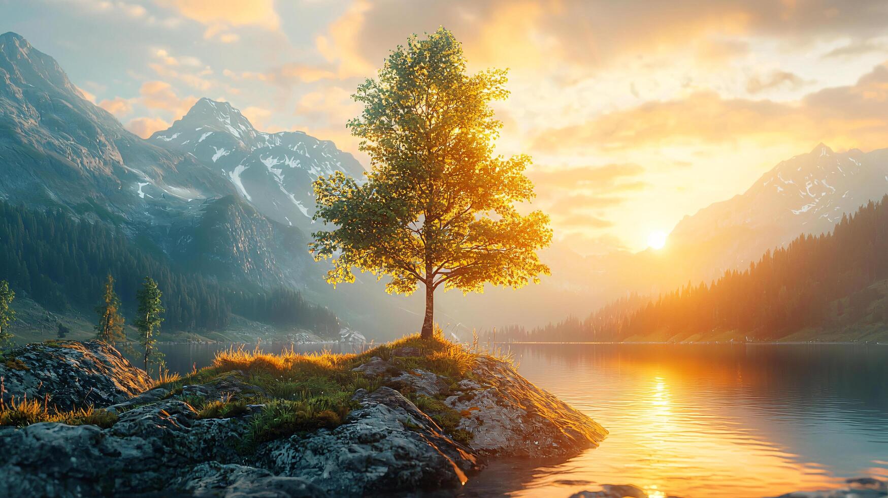 Nature Background, High-Resolution Wallpaper for a Serene and Stunning View photo