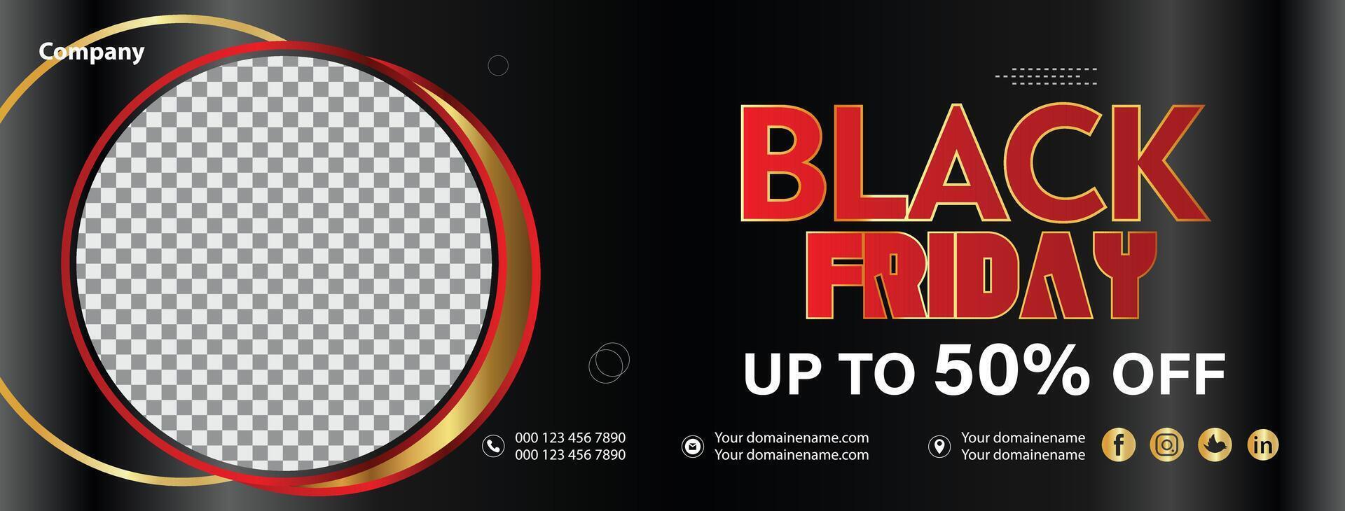 Social media Kit Cover Banner for Black Friday Sale vector