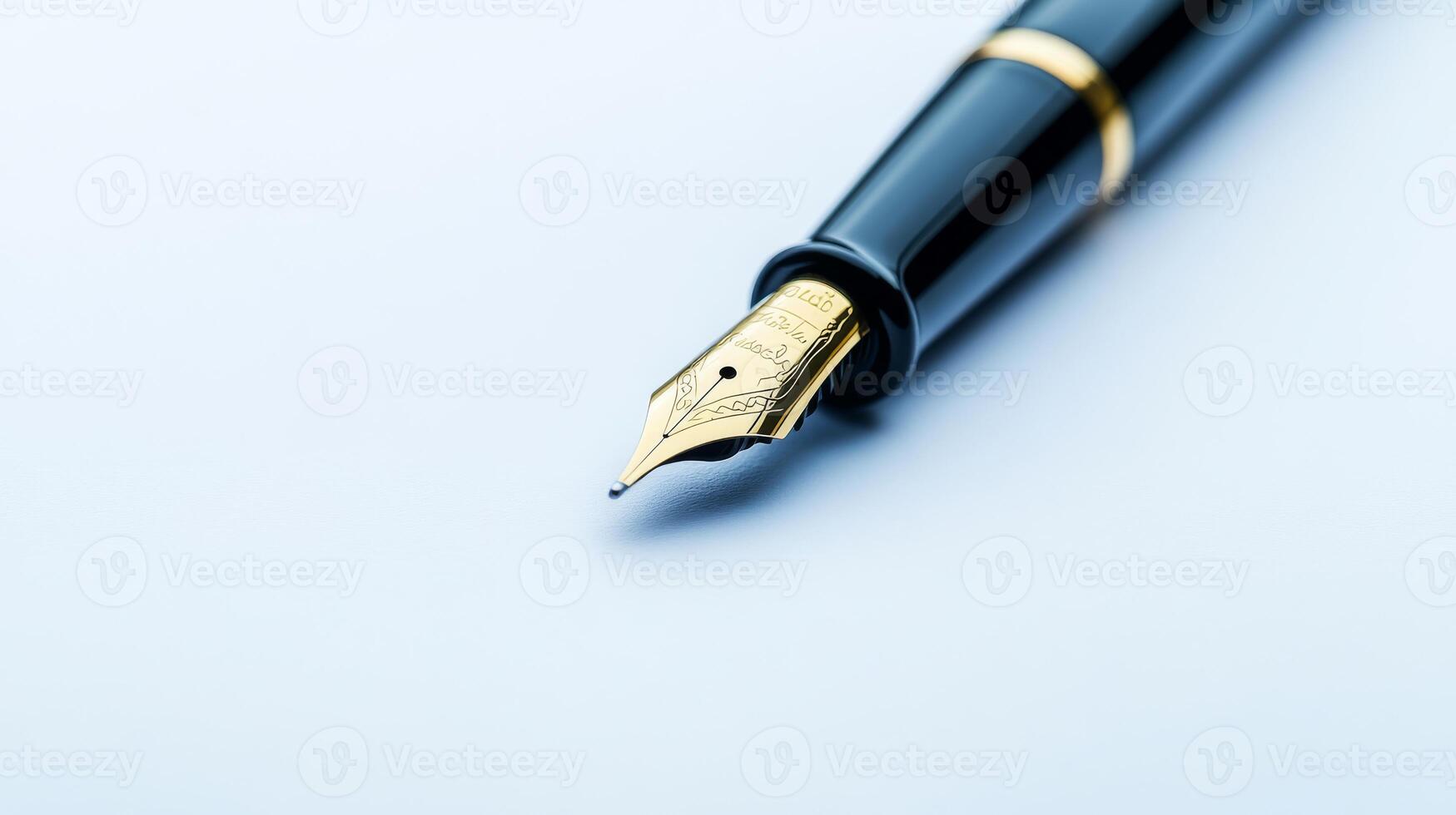 Explore the elegant art of writing with a stunning, highquality fountain pen, which is ideal for brainstorming, meticulous planning, and jotting down notes in any professional setting or environment photo