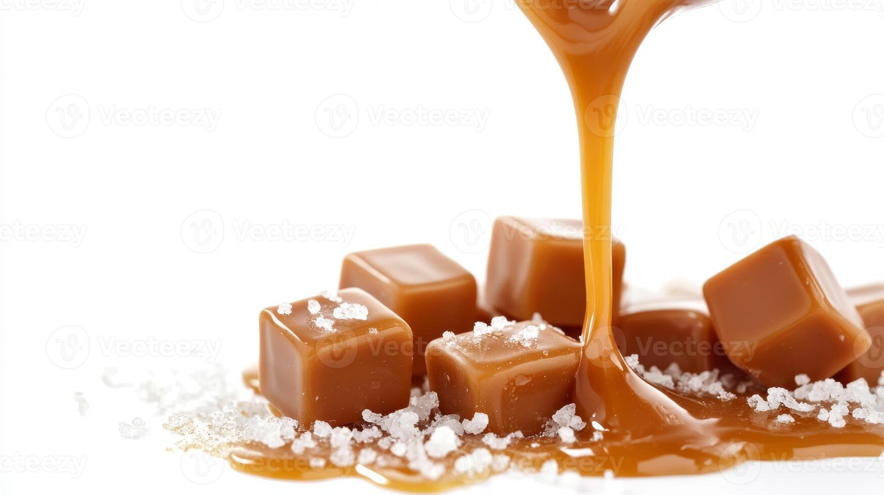 Indulge in our luxurious salted caramel dessert with creamy toffee cubes and rich caramel sauce, delighting the senses with exceptional sweetness and complex flavors for a satisfying experience photo