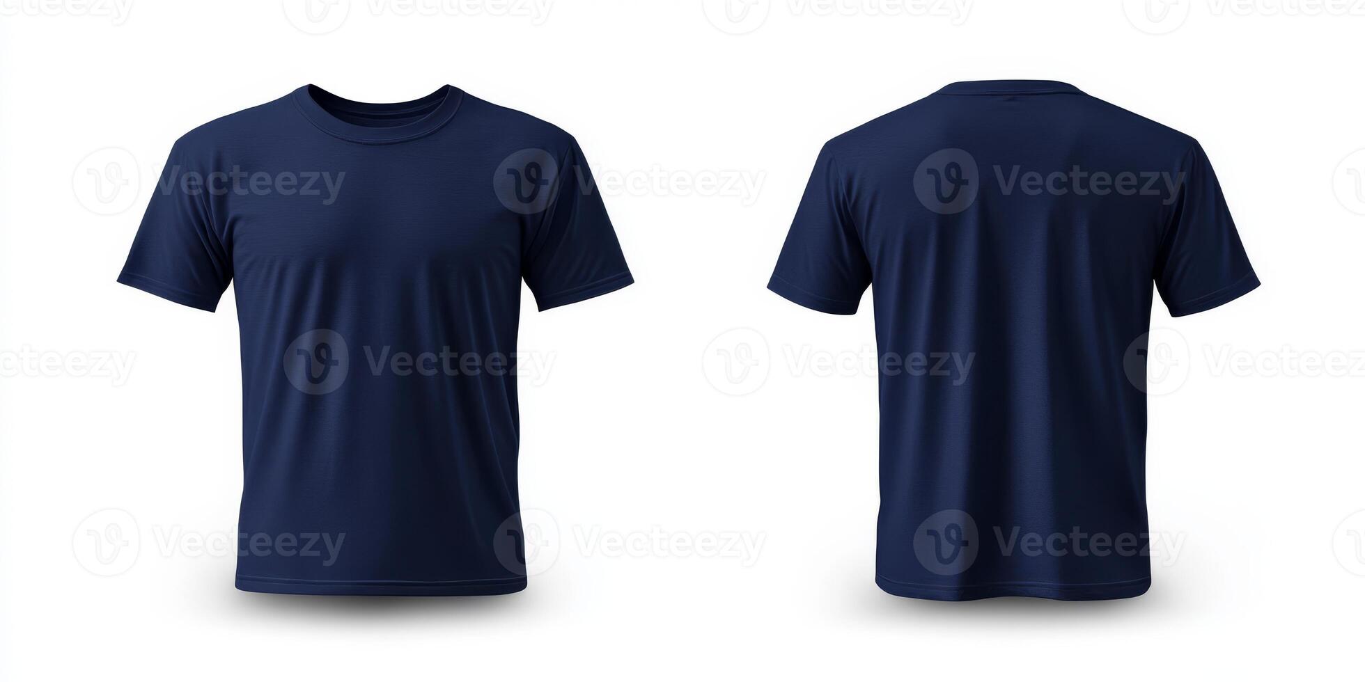 Discover and explore this incredibly versatile plain navy blue tshirt mockup, which is absolutely perfect for casual wear as well as for showcasing design presentations in a professional manner photo