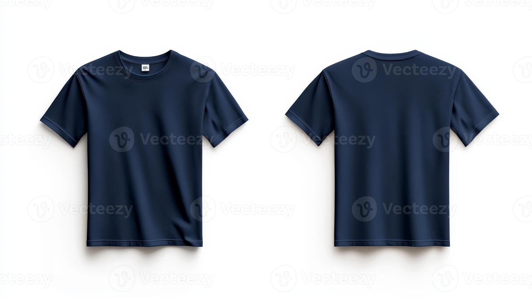 This navy blue short sleeve tshirt mockup is ideal for casual wear and retail ads, showcasing designs and inspiring fashion enthusiasts to express their style choices confidently photo