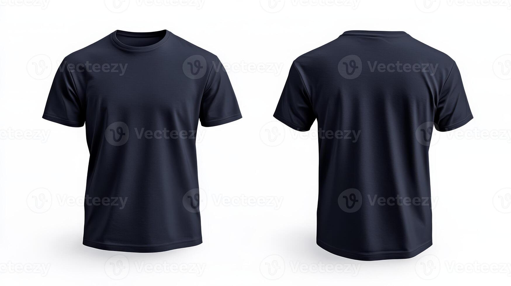 This vibrant mockup features a stylish navy blue short sleeve tshirt, perfect for casual wear and branding. It suits various textile designs, ideal for trendy advertising in todays fashion market photo