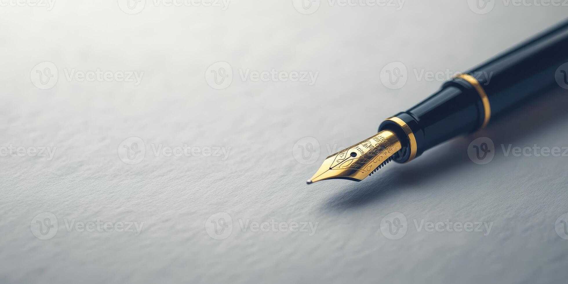 Capture your ideas and inspirations with our sophisticated fountain pen, perfect for business notes, brainstorming, and planning your next project photo