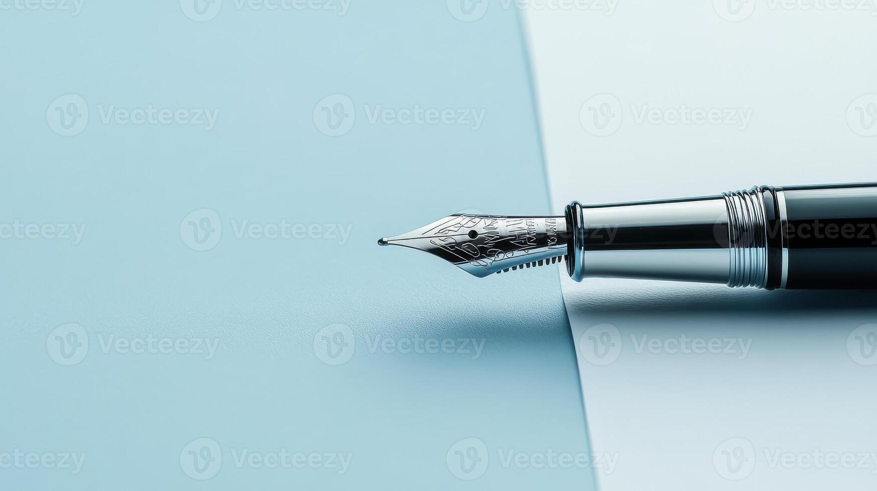 Experience the harmonious blend of elegance and functionality with a beautifully crafted fountain pen on premium notepaper, inspiring creativity and planning in the business world photo