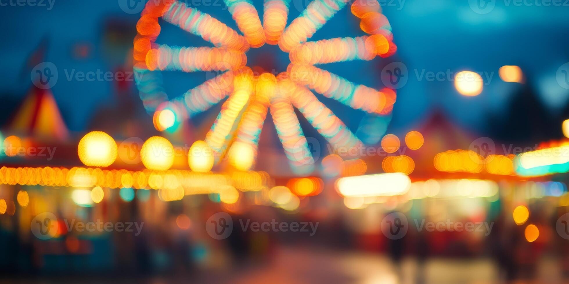 A vibrant amusement park, filled with dazzling lights and thrilling attractions, creates a captivating evening atmosphere that delights all visitors who come to experience its magic photo