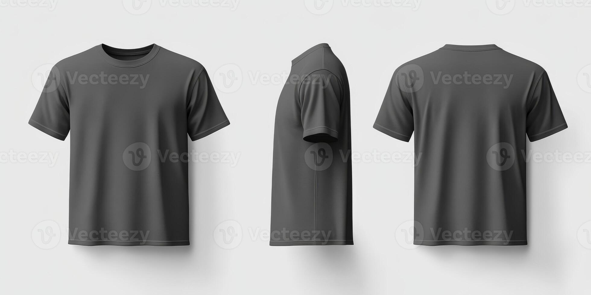 This versatile black tshirt mockup showcases a classic and timeless design, making it ideal for clothing line presentations and creative apparel illustrations presented in numerous stylish formats photo