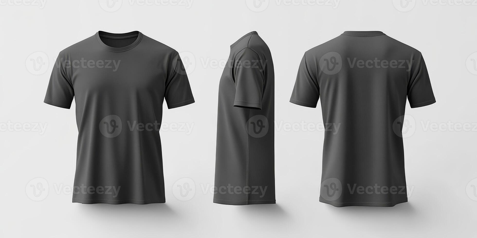 This versatile grey tshirt mockup showcases various angles, making it an ideal choice for presenting unique apparel designs intended for casual wear, branding efforts, and promotional campaigns photo