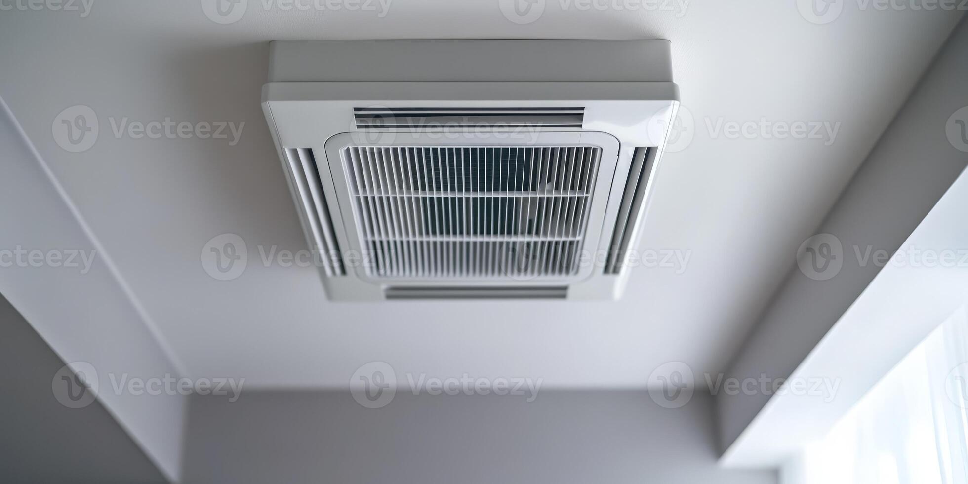 This innovative ceilingmounted HVAC vent system efficiently heats and cools, using advanced technology for optimal temperature control in homes, enhancing comfort and energy efficiency photo