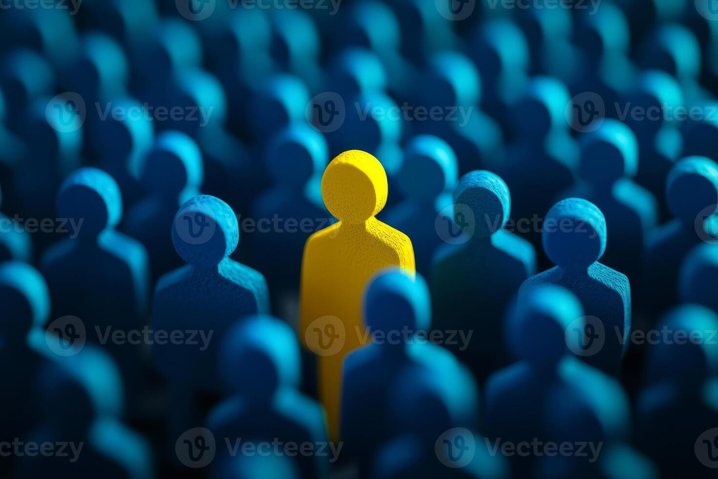 This visual representation illustrates the recruitment process, highlighting a standout candidate among many applicants in the challenging quest to find ideal talent during hiring photo
