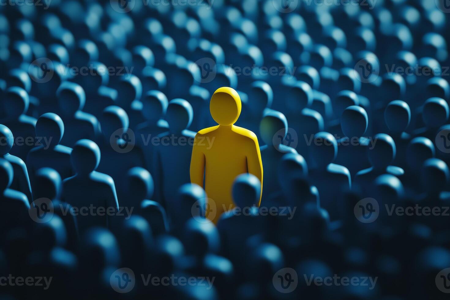 This visual representation illustrates the talent recruitment process, highlighting the search for a unique candidate among many applicants, essential for effective HR and successful team building photo