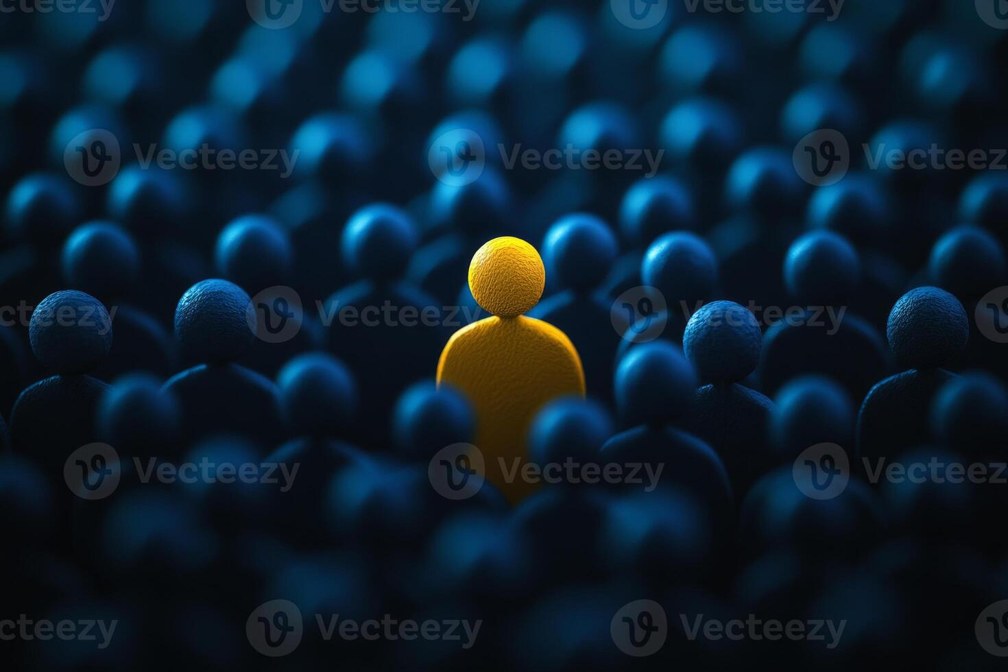 This image symbolizes the hiring process, highlighting a standout candidate among a diverse group, representing vital aspects of talent acquisition essential for organizational growth and success photo