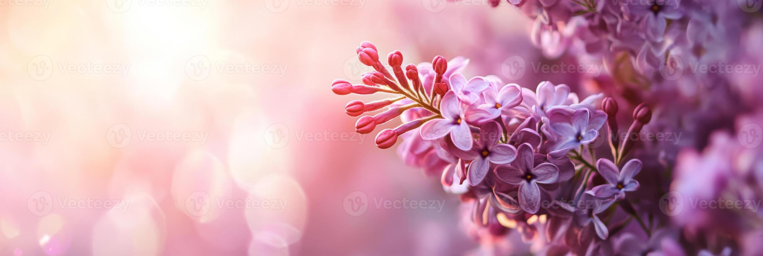 A stunning lilac bush is in full bloom with soft purple flowers against a serene background, creating a perfect sight for nature lovers and floral enthusiasts who appreciate such beauty photo