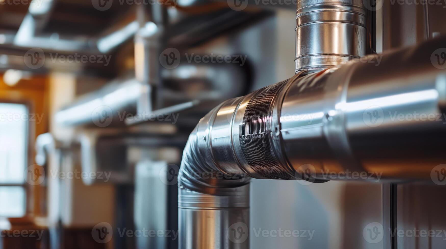 The image showcases a sophisticated HVAC system, highlighting advanced air conditioning and heating technology in a modern setting, emphasizing efficiency and innovative solutions for comfort photo
